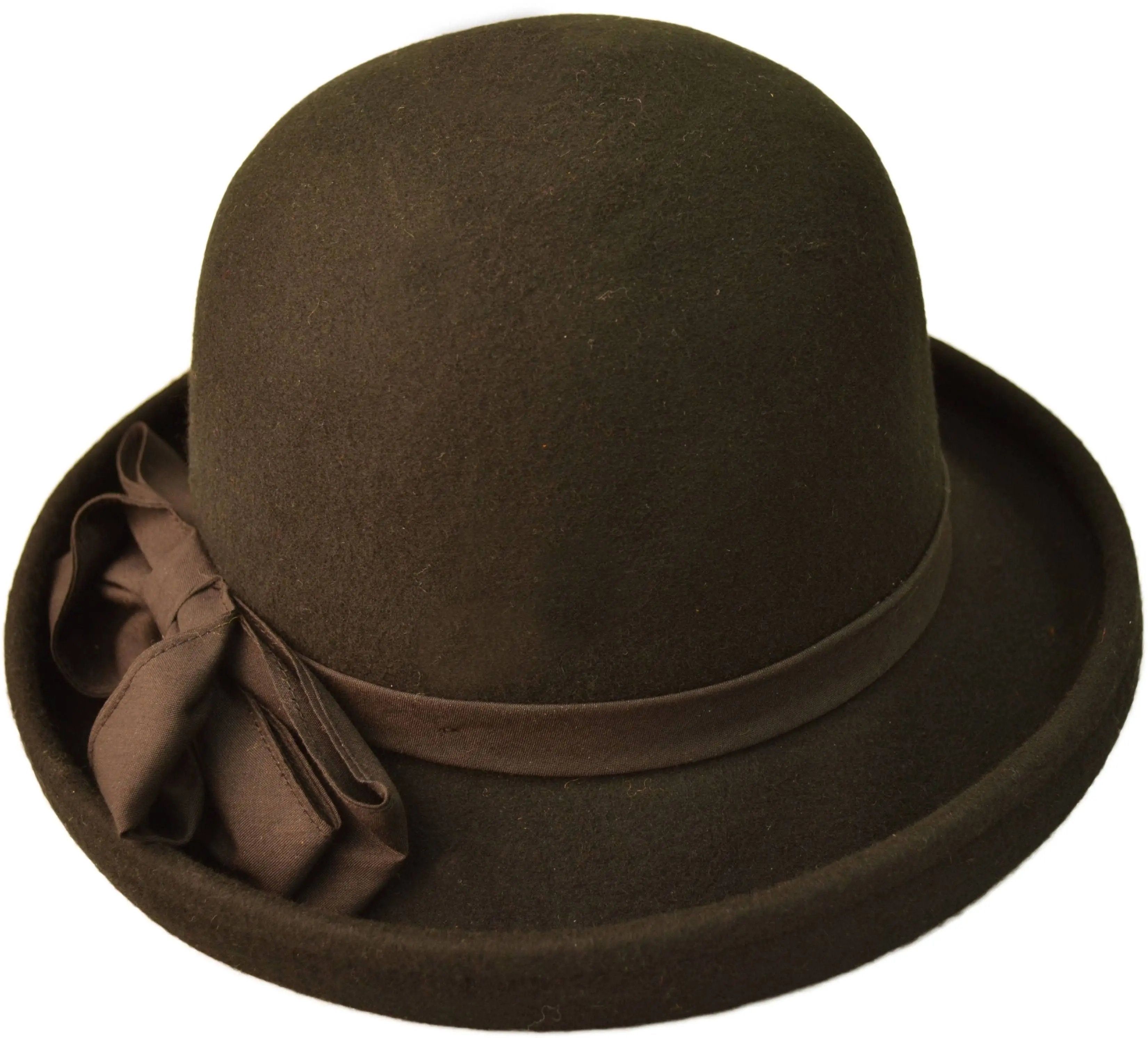 Women's Wool Felt Vintage Cloche Hat. 100% wool construction offers warmth with a soft, comfortable feel. Features an adjustable inner drawstring for a perfect fit. Ideal for elegant soirees, work events, or pairing with a cozy scarf. Classic vintage design meets modern comfort in this versatile accessory.