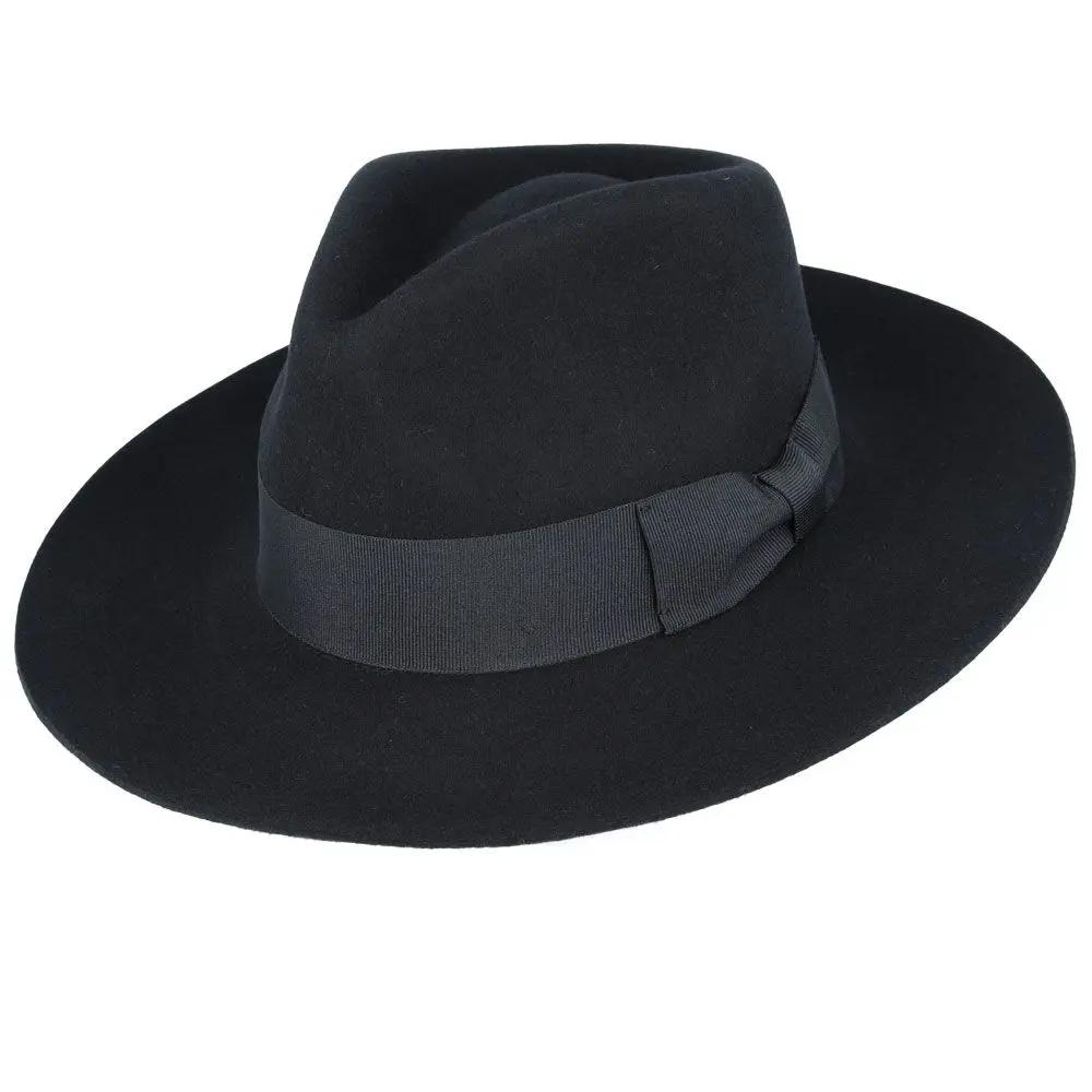 The Wool Fedora Hat Grace Snap-Brim is a versatile and stylish hat with a classic A-line shaped brim. Crafted from 100% wool, this wide stiff brim fedora is packable, allowing you to easily shape it for any occasion. The hat features a comfortable cotton sweatband, an approximately 10cm high crown.