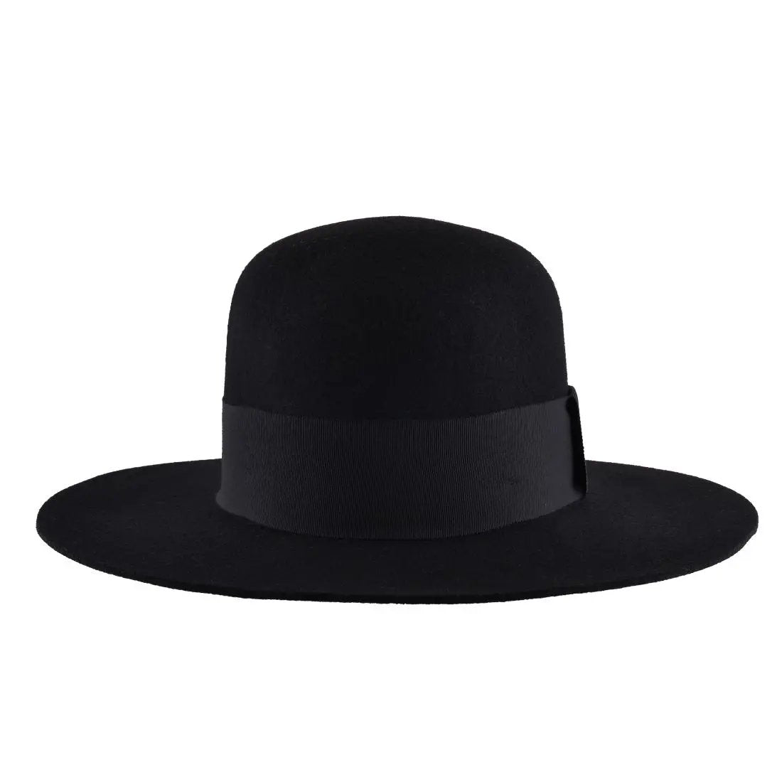 This Bolero Spanish Wide Brim Round Crown Wool Hat is a stylish and versatile accessory. Made from 100% wool felt, it features a stiff flat brim and a round crown, providing a classic yet modern look.