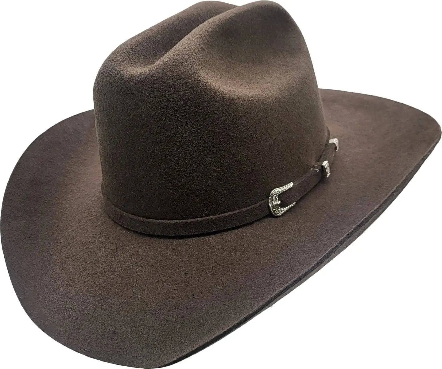 Handmade 100% Wool Felt Cowboy Hat. Unmatched quality and attention to detail. Offers superior comfort, warmth, and durability. Classic, rugged cowboy design perfect for casual wear and special occasions. Available in Black and Brown, sizes S/M and L/XL. Enjoy excellent shape retention and long-lasting elegance.