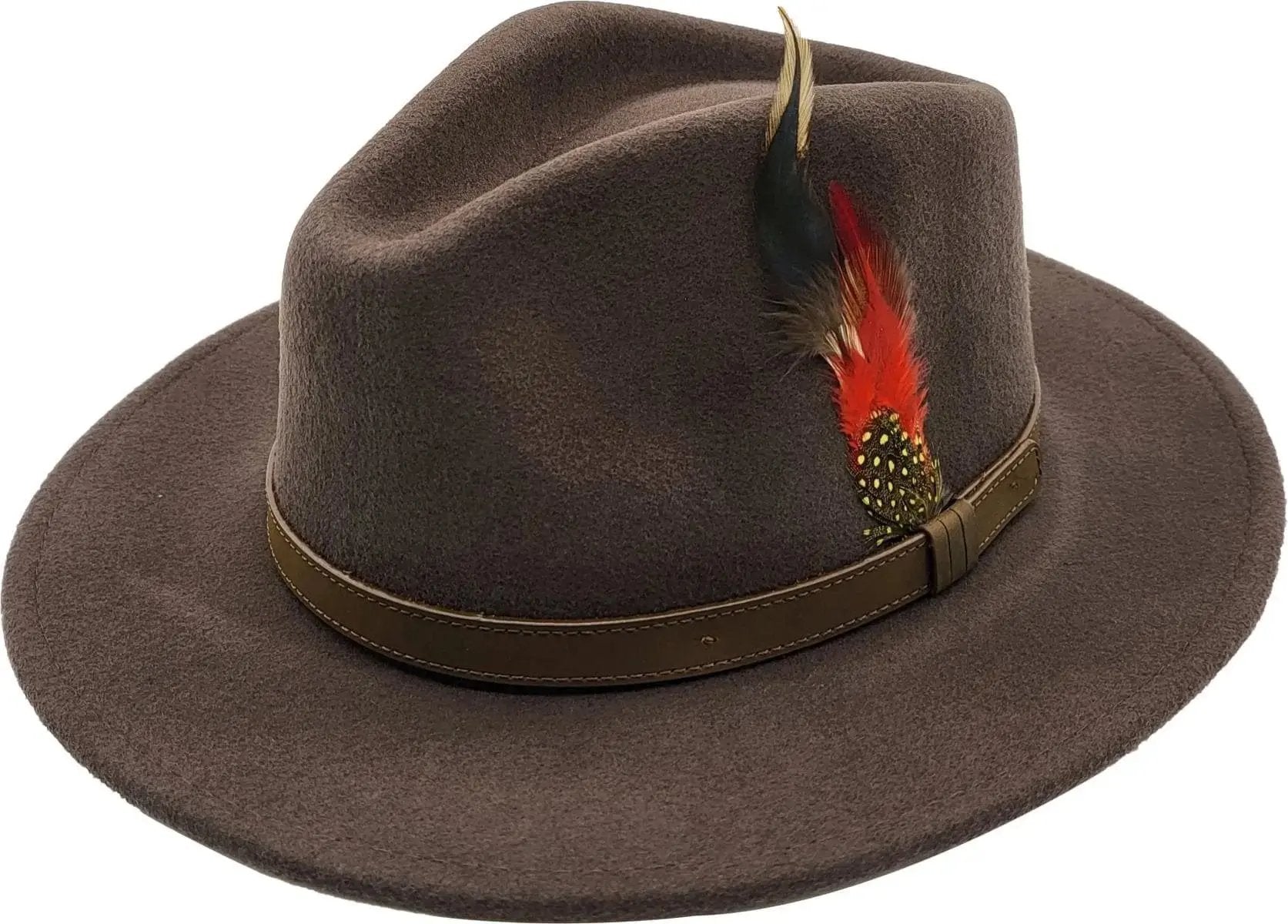 Felt Fedora hat handcrafted from 100% premium wool with a genuine leather band. Versatile for all occasions. Available in 16 stunning colors and 5 sizes (XS/S/M), (L/XL)10cm height, 6cm brim. Comfortable to wear and easy to clean. Experience the perfect blend of classic design and modern craftsmanship.