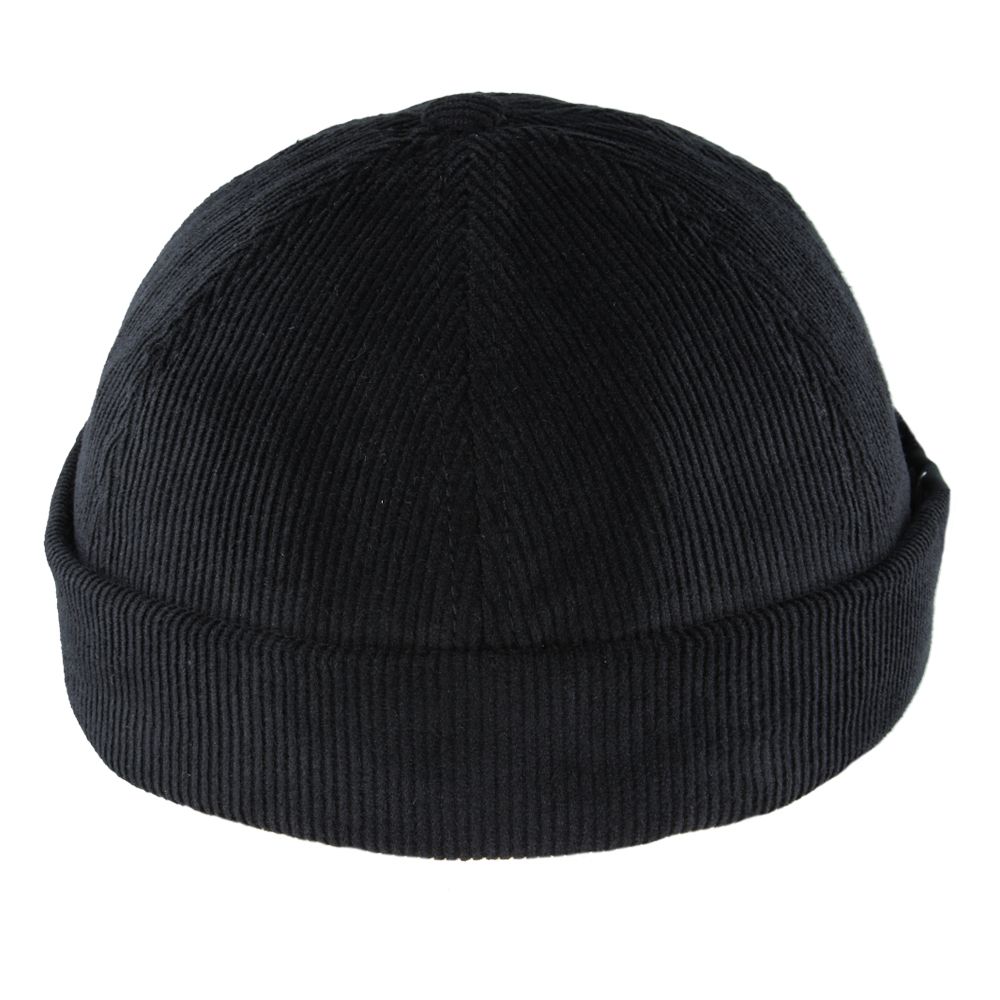 black corduroy docker hats by novella hats