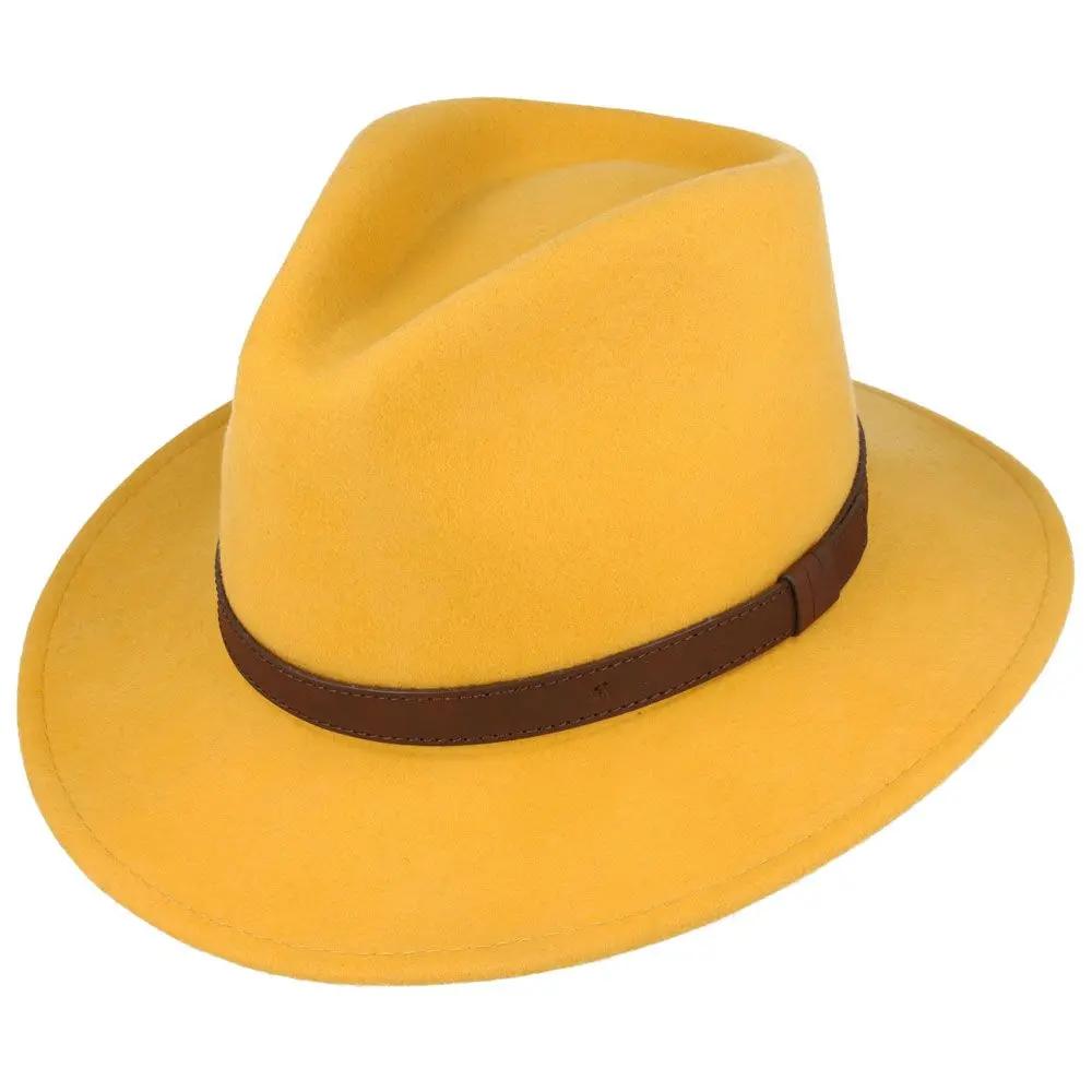 The Broadway Wool Felt Fedora Hat is the epitome of elegance and versatility. This handmade fedora, crafted from 100% premium wool felt, is designed to be both stylish and practical, making it a perfect companion for any adventure. Its crushable and packable nature means you can easily take it with you on your travels