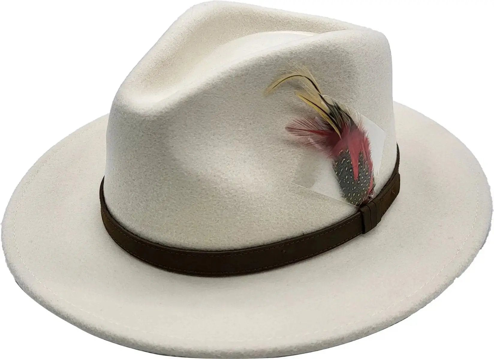 Felt Fedora hat handcrafted from 100% premium wool with a genuine leather band. Versatile for all occasions. Available in 16 stunning colors and 5 sizes (XS/S/M), (L/XL)10cm height, 6cm brim. Comfortable to wear and easy to clean. Experience the perfect blend of classic design and modern craftsmanship.