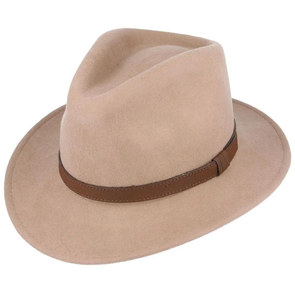 The Broadway Wool Felt Fedora Hat is the epitome of elegance and versatility. This handmade fedora, crafted from 100% premium wool felt, is designed to be both stylish and practical, making it a perfect companion for any adventure. Its crushable and packable nature means you can easily take it with you on your travels