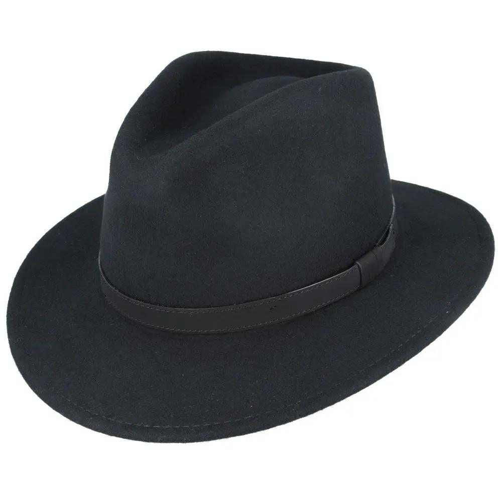 The Broadway Wool Felt Fedora Hat is the epitome of elegance and versatility. This handmade fedora, crafted from 100% premium wool felt, is designed to be both stylish and practical, making it a perfect companion for any adventure. Its crushable and packable nature means you can easily take it with you on your travels