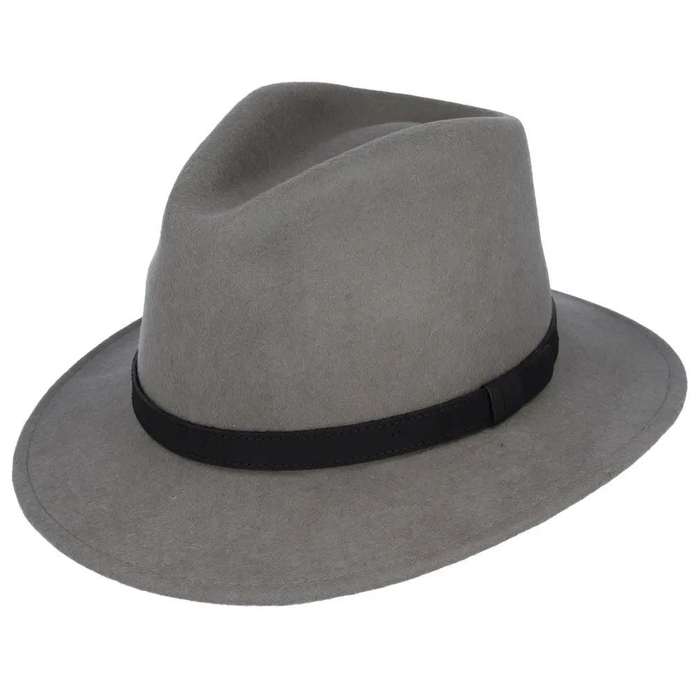 The Broadway Wool Felt Fedora Hat is the epitome of elegance and versatility. This handmade fedora, crafted from 100% premium wool felt, is designed to be both stylish and practical, making it a perfect companion for any adventure. Its crushable and packable nature means you can easily take it with you on your travels