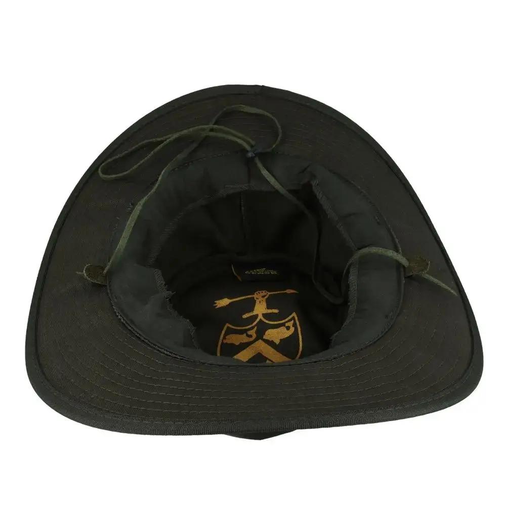 Waxed Cotton Cowboy Waterproof Hat Aussie Style - Black Novellahats