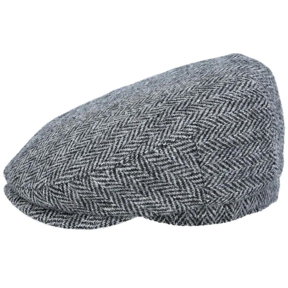 Harris Tweed Herringbone Wool Flat Caps Novellahats