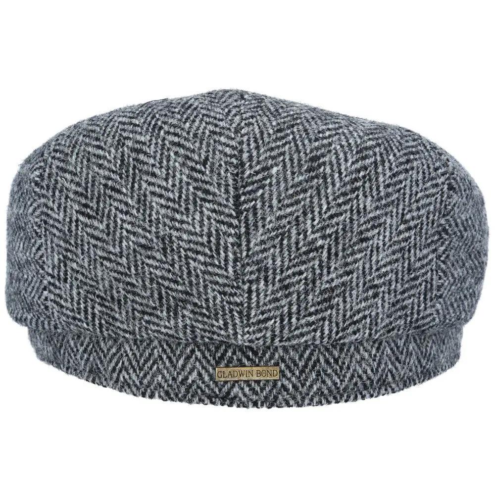 Harris Tweed Herringbone Wool Flat Caps Novellahats