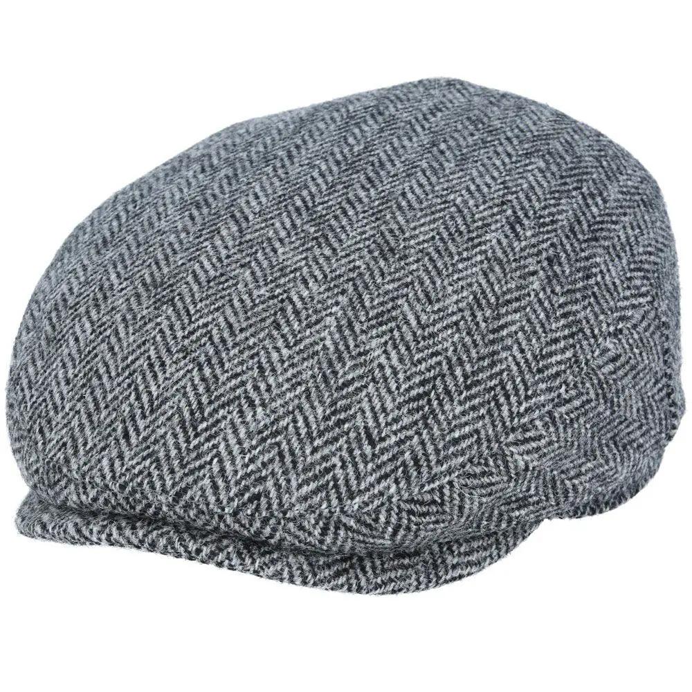 Harris Tweed Herringbone Wool Flat Caps Novellahats