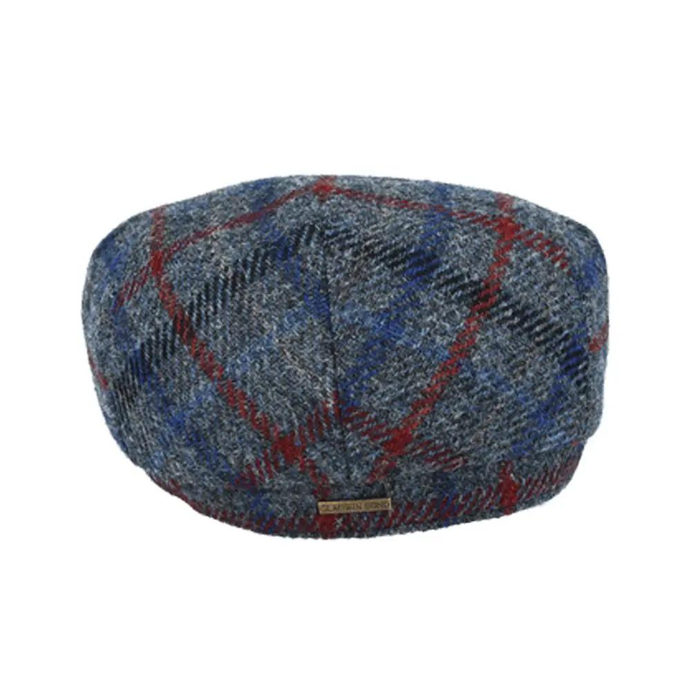 Harris Tweed Wool Flat Cap - Grey Novellahats