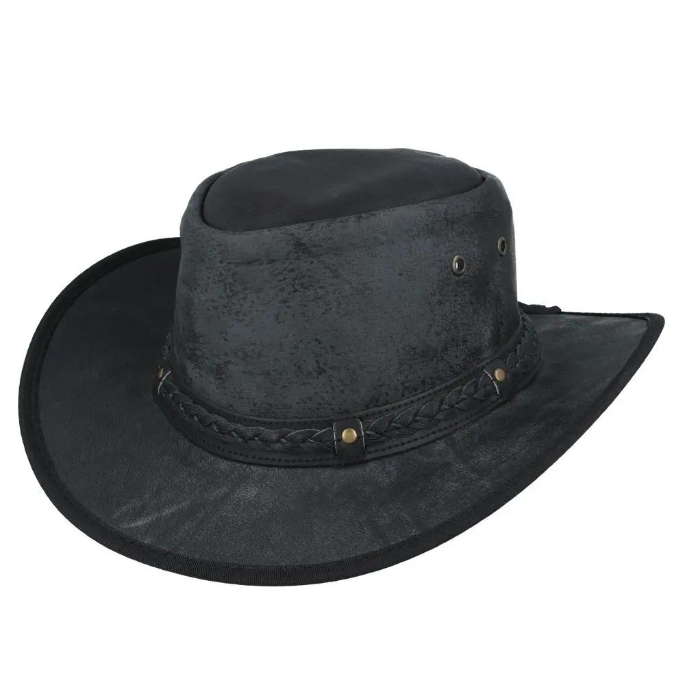 Western Outback Leather Cowboy Hat Crushable Novellahats
