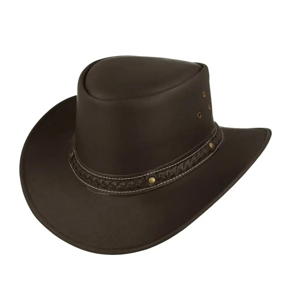 Leather Australian Outback Cowboy Hat Novellahats