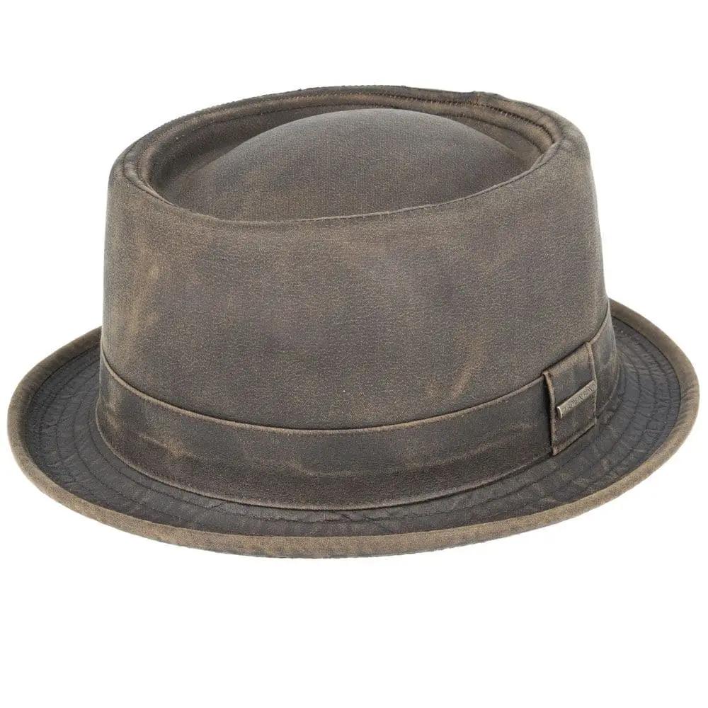 Vintage Cotton Pork Pie Hat - Brown Novellahats