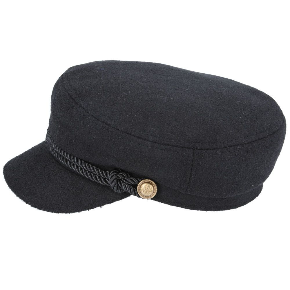 Close-Up of Gold Anchor Buttons and Rope Band Detail on Sailor Cap