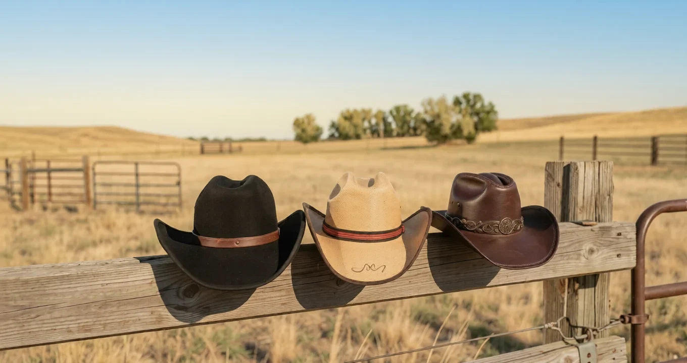 Cowboy Hat Felt vs Straw vs Leather: Which Material Should You Choose