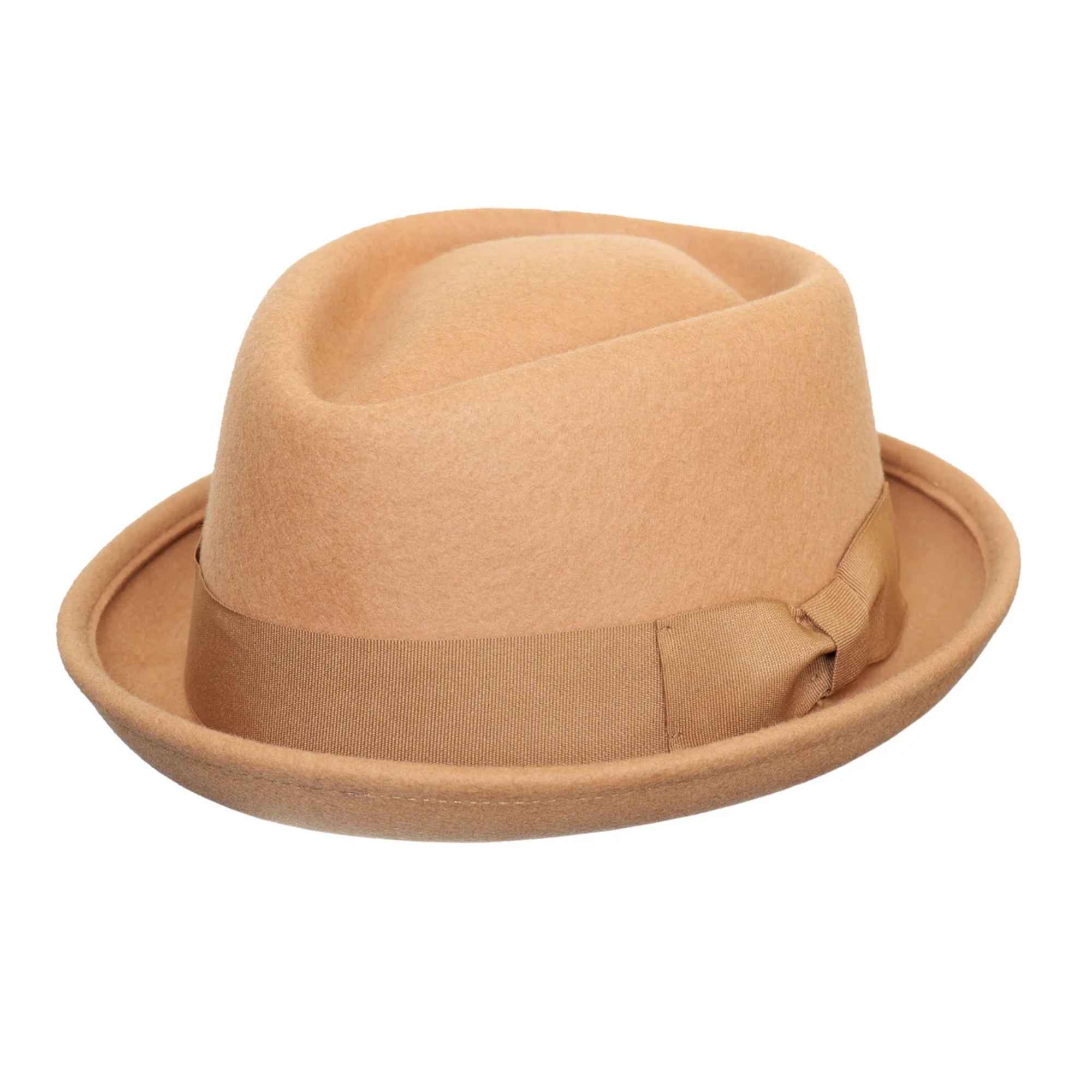 100% Wool Pork Pie Hat - Vintage Fedora Short Brim Unisex FREEBIRD99 100% Wool Felt Fedora Hat Vintage Style Short  main image 3