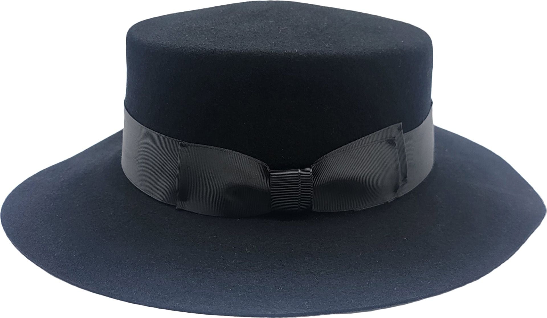 Classic Wool Felt Boater Hat: Water-resistant, 100% premium wool. Handcrafted in Black, Teal, Yellow. Adjustable fit, satin-lined. Perfect for all occasions. Easy-care elegance.