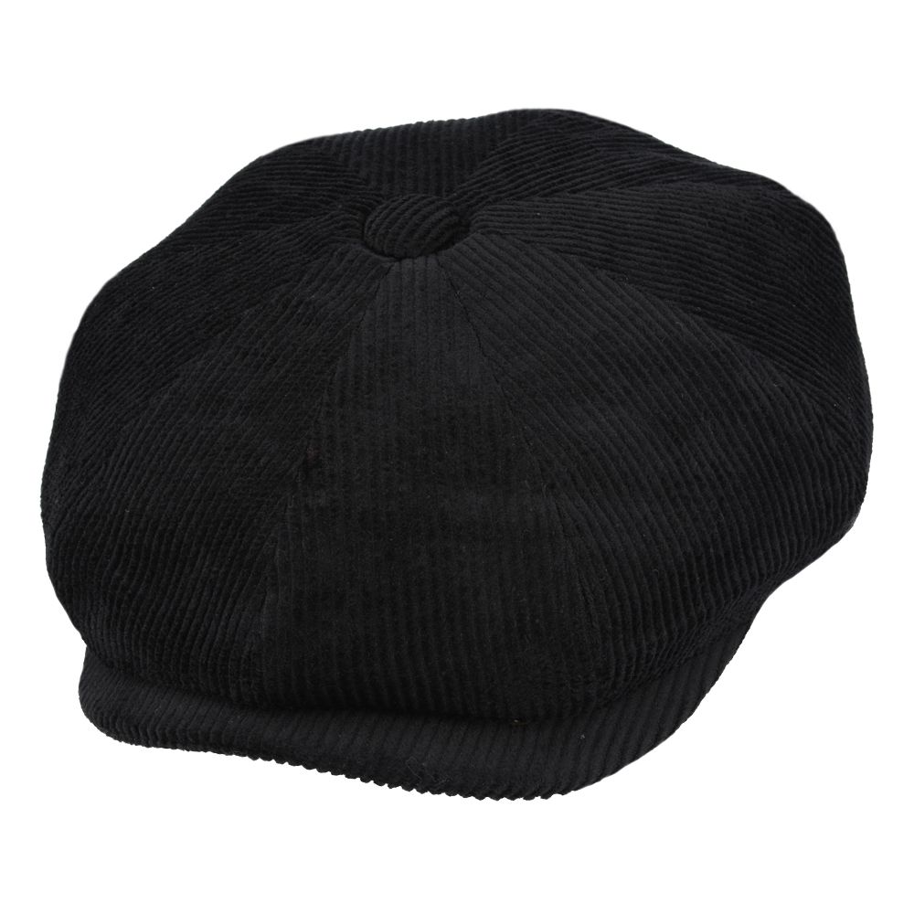 Corduroy Peaky Blinders Newsboy Cap, crafted from 100% cotton with a quilted polyester lining. Features include two clips on the visor for a secure fit. Available in sizes S/M/L/XL. Inspired by the iconic Peaky Blinders style, this cap offers timeless elegance and comfort. Hat Details: Material: 100% Cotton Lining.