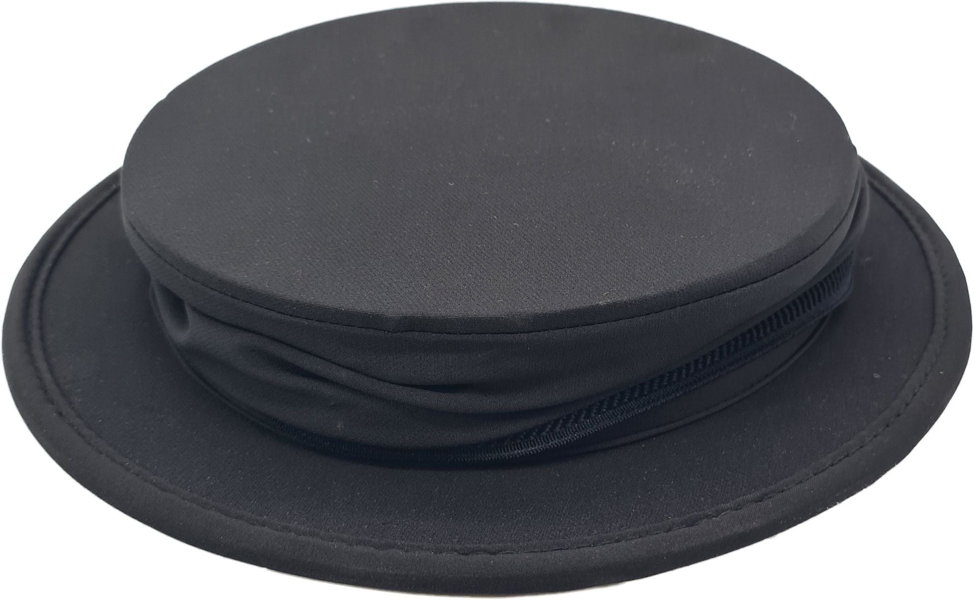 Men's Black Foldable Collapsible Top Hat. One size fits all. Fancy design meets practical portability. Perfect for special occasions and travel. Hat Details: Style: Men's Top Hat Unique Feature: Foldable and Collapsible Color: Black Size: One size fits all Category: Fancy Hats Practicality: Easy to store and transport.