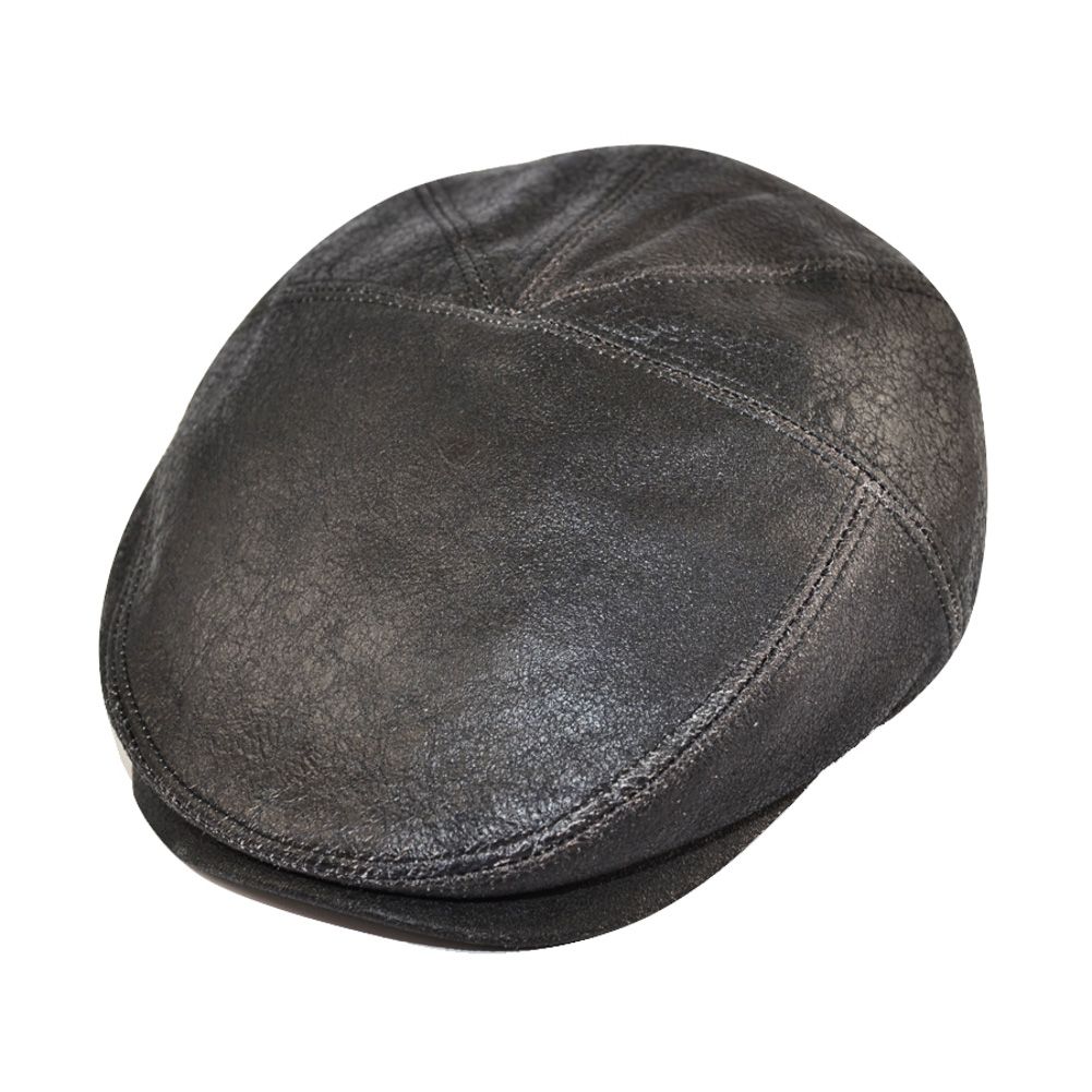 London Leather Flat Cap in Black, crafted from 100% sheepskin leather for a vintage look. Features include a five-panel design, cotton lining, and a 4.8 cm visor. Available in sizes S-XL. Enjoy timeless style and comfort. Hat Details: Material: 100% Sheepskin Leather Lining: 100% Cotton Visor Length