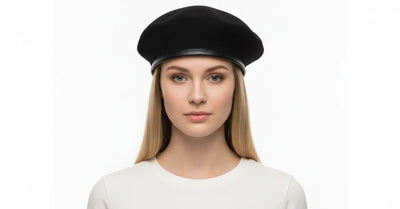 Black Wool Beret