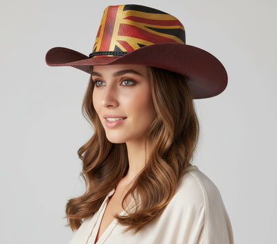 Union Jack Cowboy Hat Straw