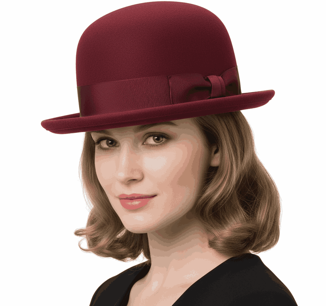 A handcrafted soft bowler hat made from 100% premium wool felt. Features a classic grosgrain band and flexible structure for all-day comfort.