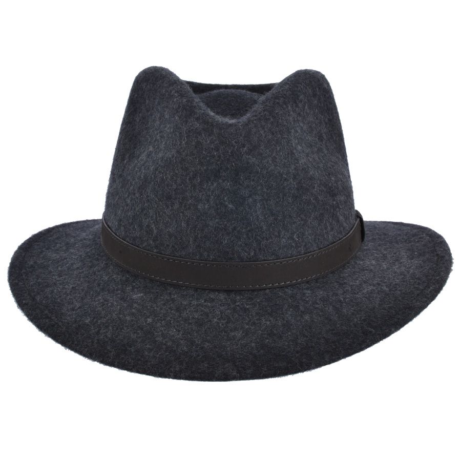 Crushable Wool Fedora Hat with Leather Band. Handmade, unisex, wide-brim (8cm) fedora with a 9cm high teardrop crown, 100% wool, cotton sweatband, and leather strap. Water-resistant and packable. Available in multiple sizes.

The Novella Hats Crushable Wool Fedora Hat is a stylish and functional accessory. Handmade with 100% premium wool, this unisex hat features a classic design with a modern teardrop crown and wide A-line shaped brim.