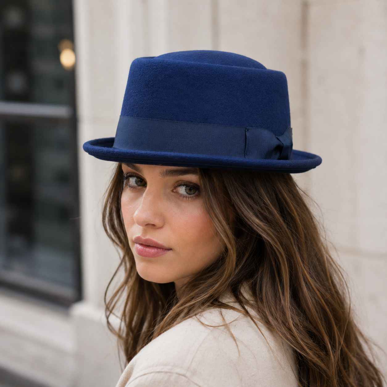 Crushable 100% Wool Pork Pie Hat – Classic Short Brim Felt Hat for Men & Women