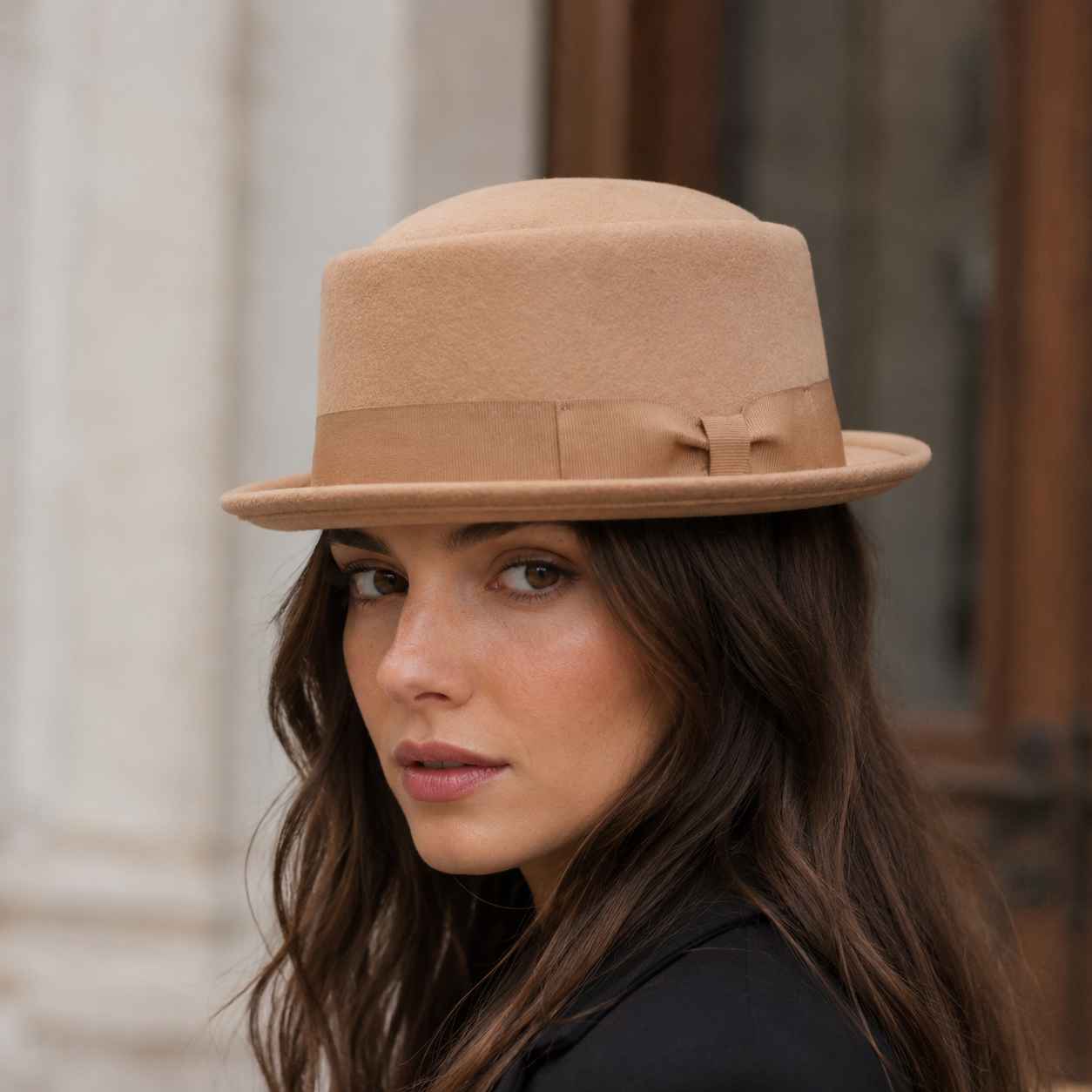 Crushable 100% Wool Pork Pie Hat – Classic Short Brim Felt Hat for Men & Women