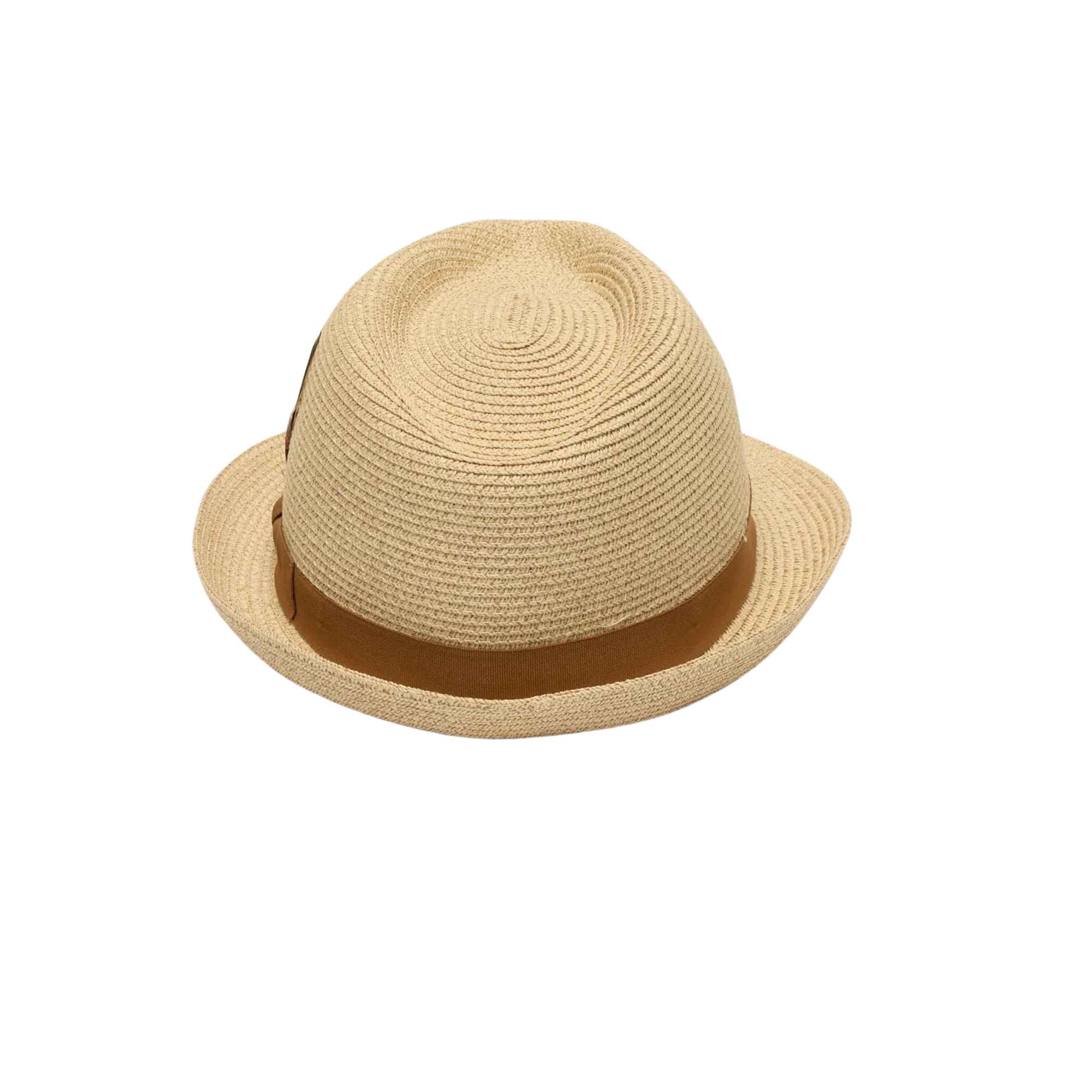 Classic Straw Trilby Fedora Hat – Unisex Summer Sun Hat with Feather