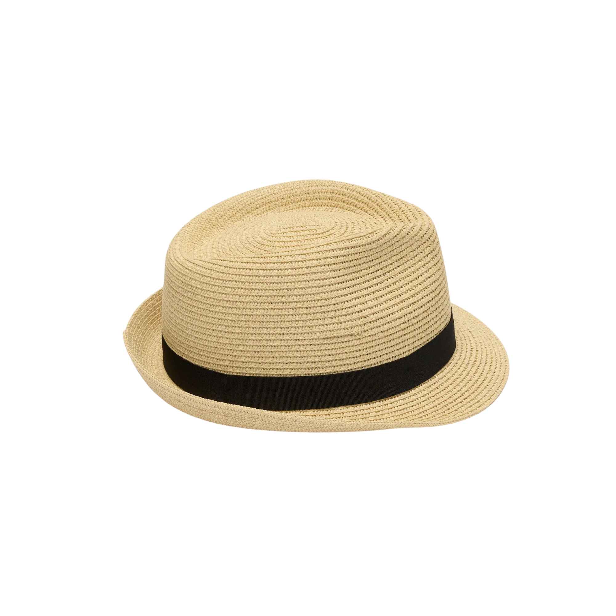 Classic Straw Trilby Fedora Hat – Unisex Summer Sun Hat with Feather