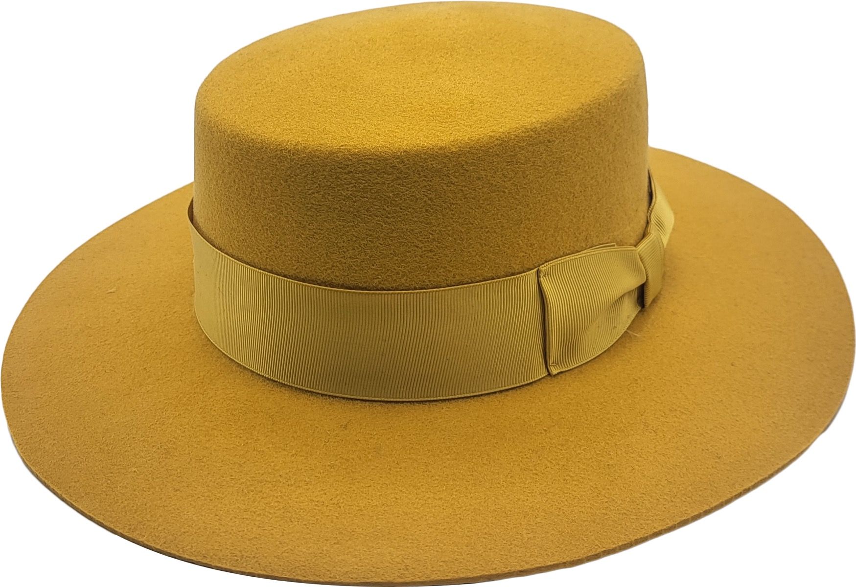 Classic Wool Felt Boater Hat: Water-resistant, 100% premium wool. Handcrafted in Black, Teal, Yellow. Adjustable fit, satin-lined. Perfect for all occasions. Easy-care elegance.