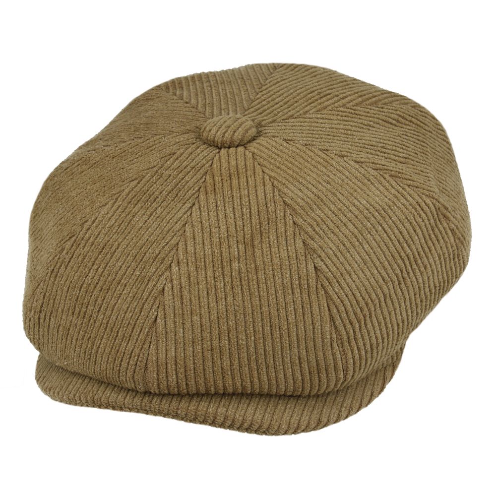 Corduroy Peaky Blinders Newsboy Cap, crafted from 100% cotton with a quilted polyester lining. Features include two clips on the visor for a secure fit. Available in sizes S/M/L/XL. Inspired by the iconic Peaky Blinders style, this cap offers timeless elegance and comfort. Hat Details: Material: 100% Cotton Lining.