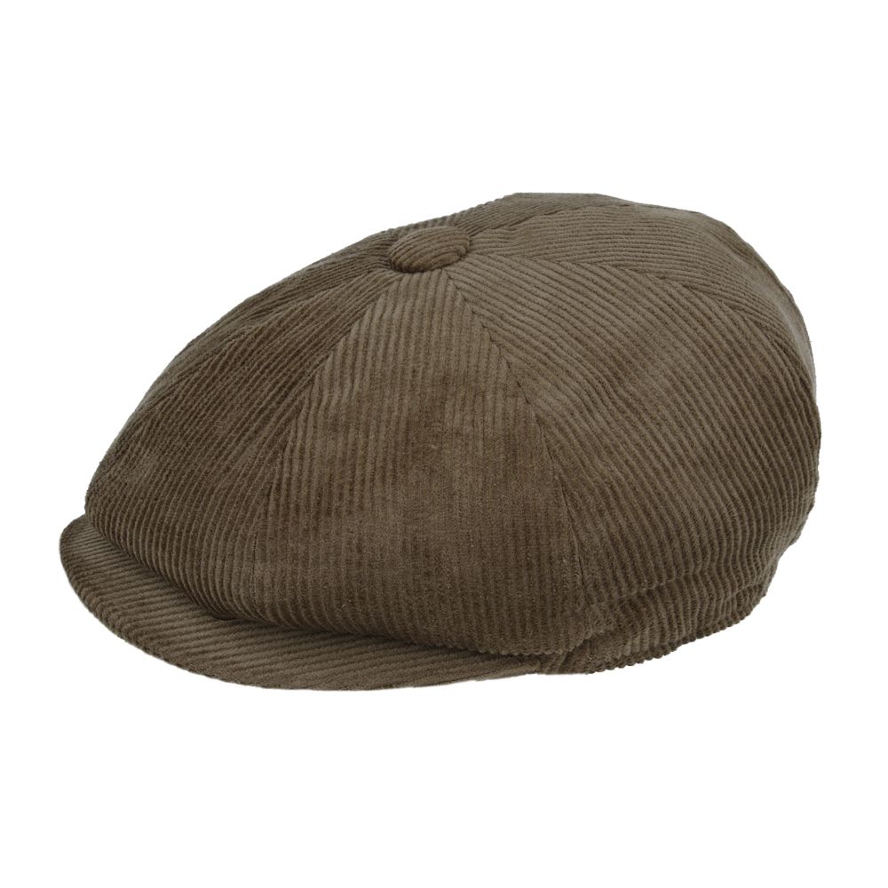 Corduroy Peaky Blinders Newsboy Cap, crafted from 100% cotton with a quilted polyester lining. Features include two clips on the visor for a secure fit. Available in sizes S/M/L/XL. Inspired by the iconic Peaky Blinders style, this cap offers timeless elegance and comfort. Hat Details: Material: 100% Cotton Lining.
