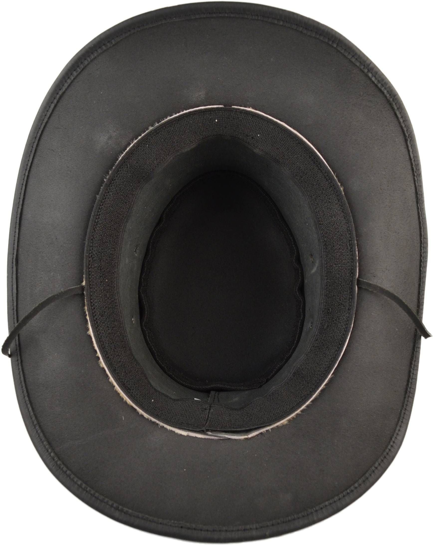 Leather Cowboy Hat - Fur Brown