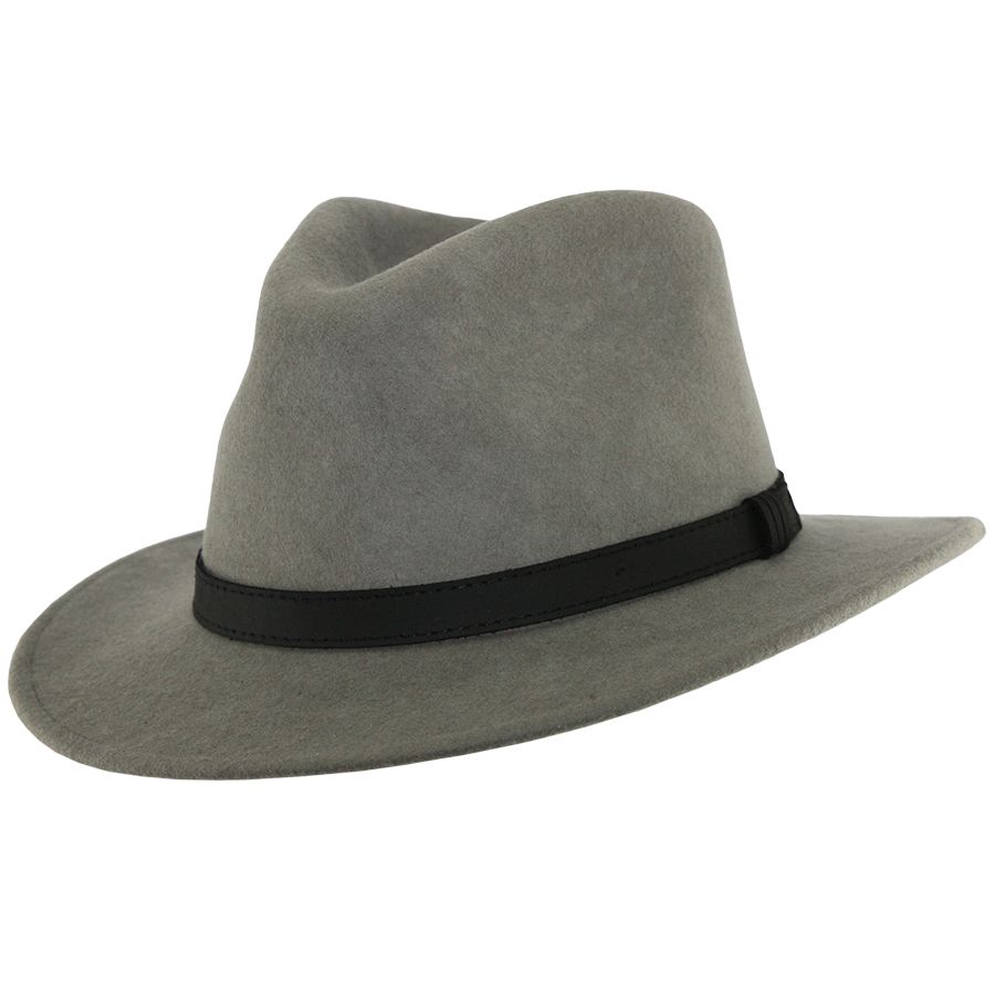 Crushable Wool Fedora Hat with Leather Band. Handmade, unisex, wide-brim (8cm) fedora with a 9cm high teardrop crown, 100% wool, cotton sweatband, and leather strap. Water-resistant and packable. Available in multiple sizes.

The Novella Hats Crushable Wool Fedora Hat is a stylish and functional accessory. Handmade with 100% premium wool, this unisex hat features a classic design with a modern teardrop crown and wide A-line shaped brim.