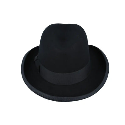 Black Wool Homburg Hat