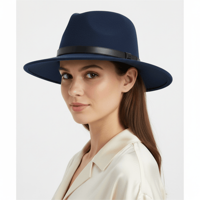 Teal Broadway Wool Felt Fedora Hat