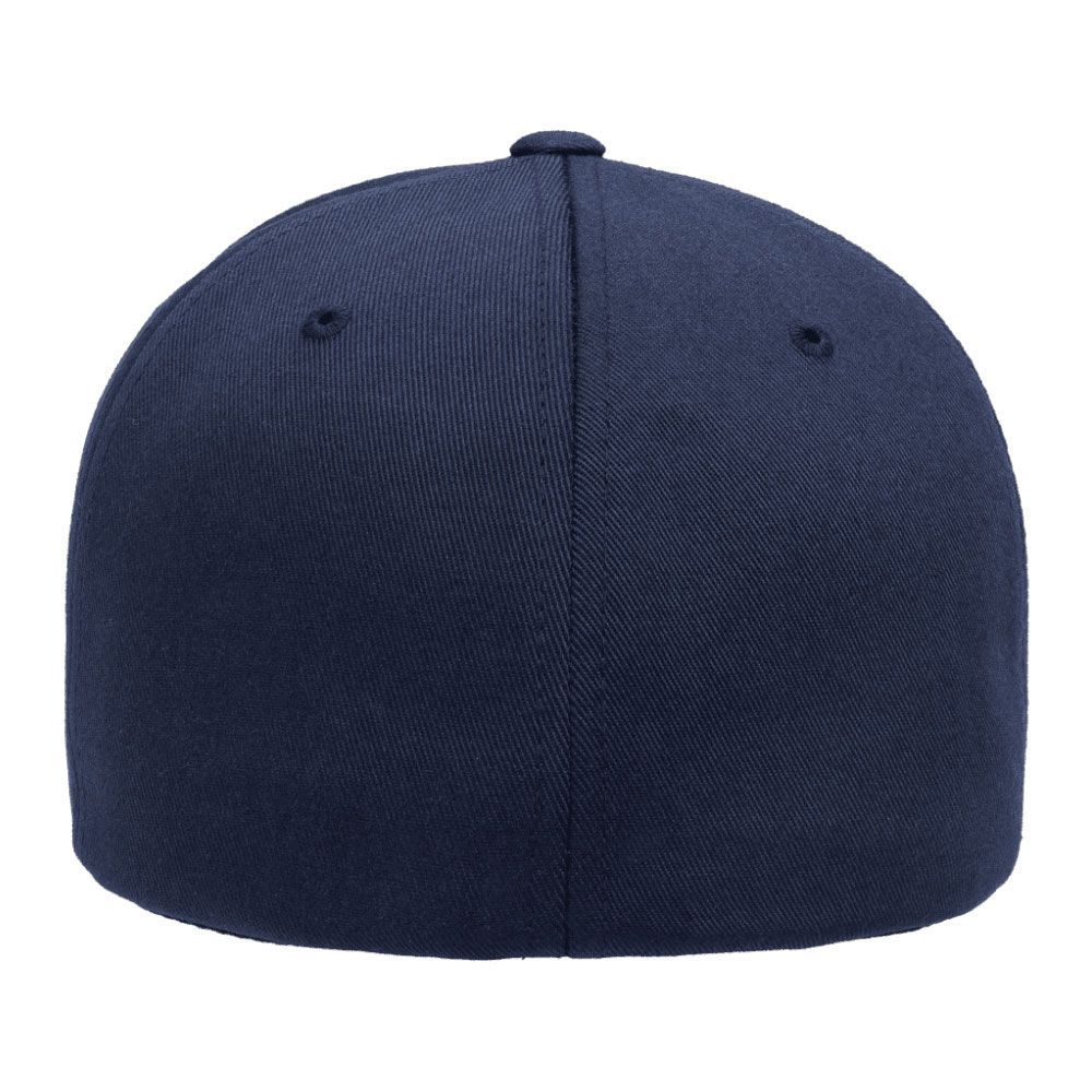 Navy Flexfit Wooly Combed Caps from our UK hat shop. Athletic design with wool-like texture. 63% polyester, 34% cotton, 3% spandex. Features: hard buckram, silver under visor, 8-row stitching. Sizes: S/M (6 3/4" - 7 1/4") and L/XL (7 1/8" - 7 5/8"). Suitable for sports and everyday use.