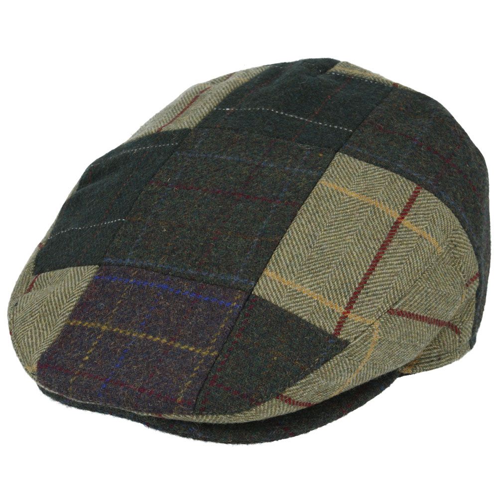 Discover the Mix Check Tweed Patchwork Flat Cap in Multi-Coloured, crafted from 40% wool and 60% polyester. Features include a quilted polyester lining and a clip on the visor. Available in sizes S-XL. Enjoy a unique and stylish look with this versatile cap. Hat Details: Material: 40% Wool, 60% Polyester Lining