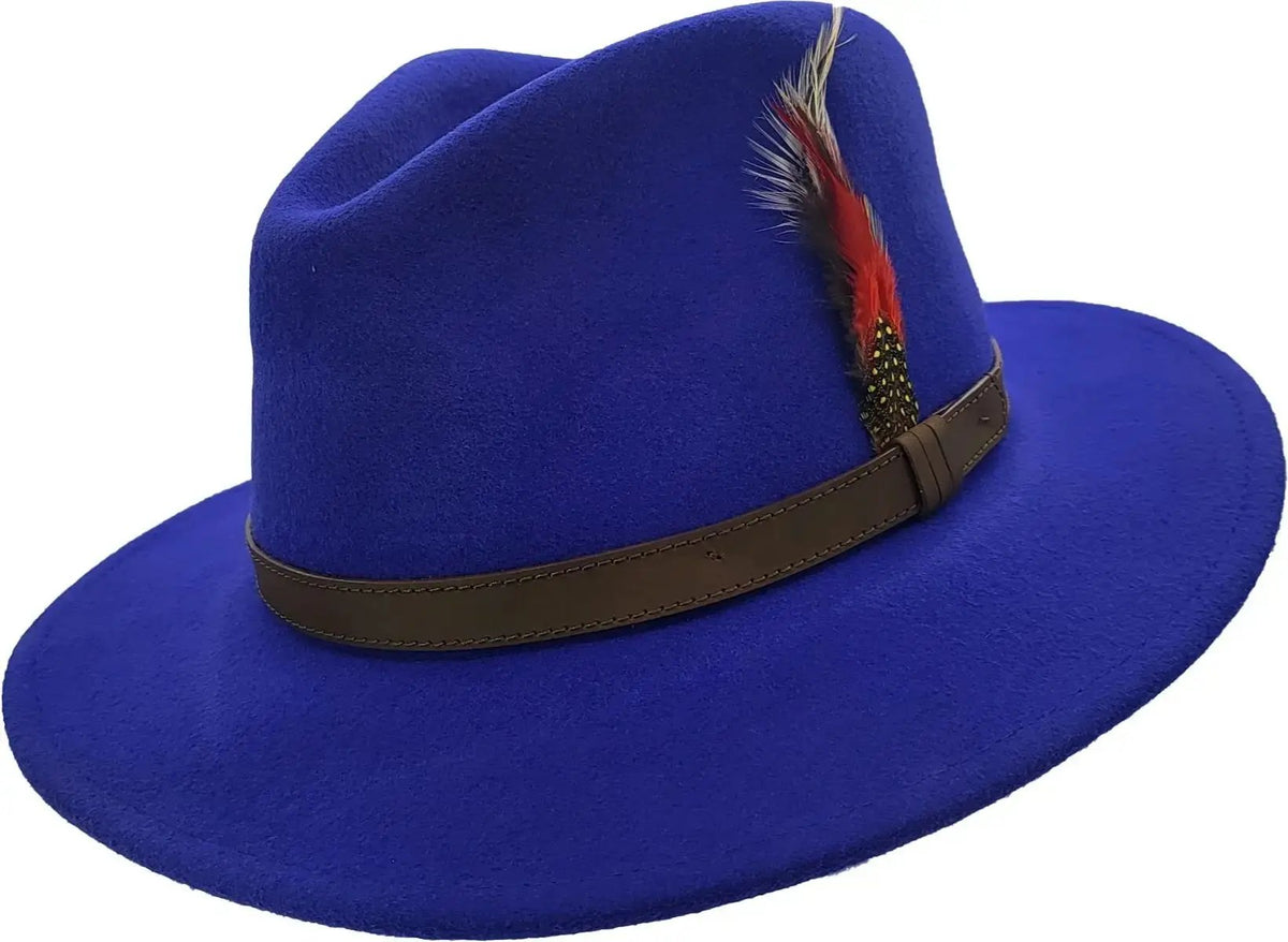 Wool Felt Fedora Hat Genuine Leather Band | Novella Hats