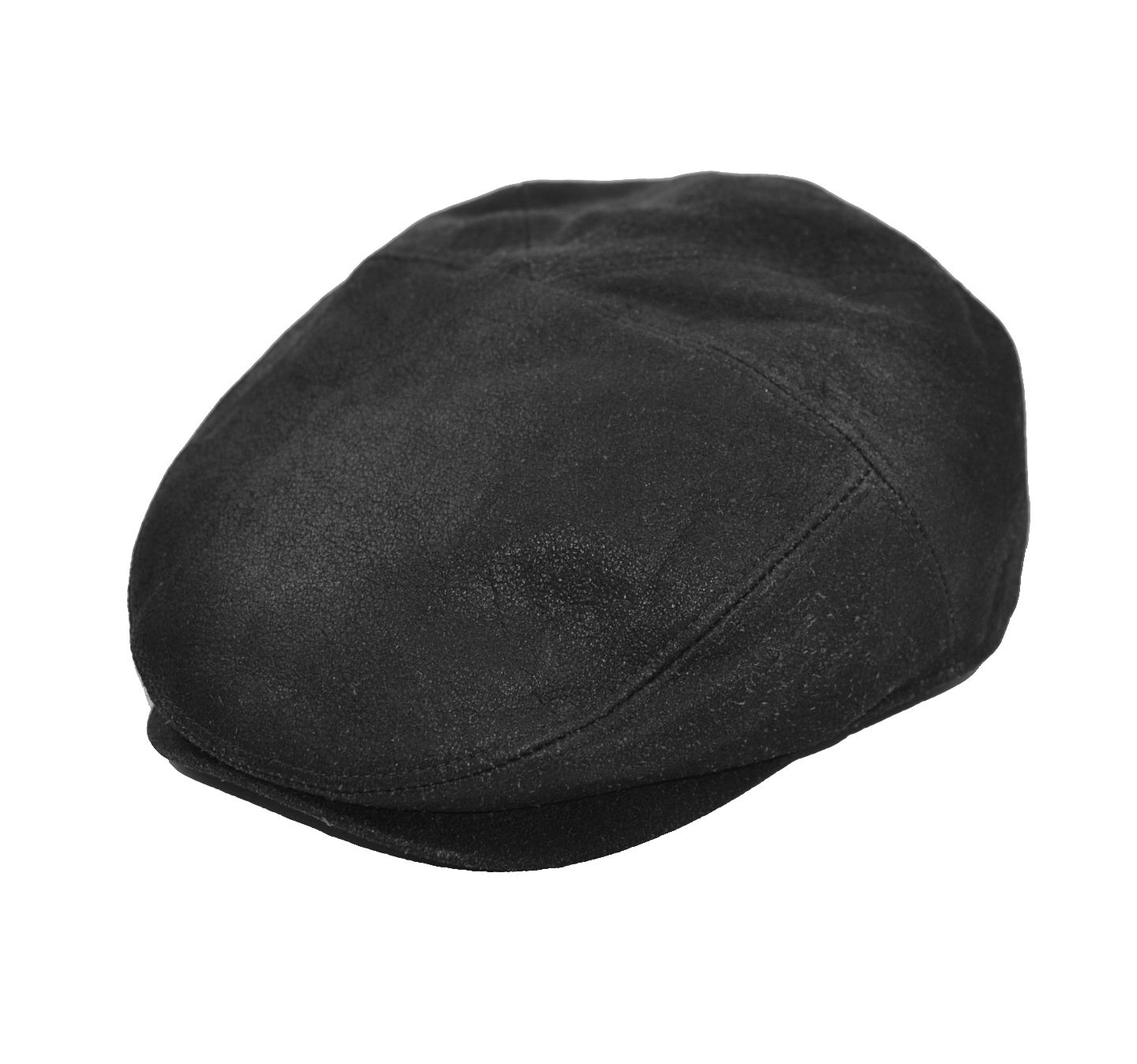 London Leather Flat Cap in Black, crafted from 100% sheepskin leather for a vintage look. Features include a five-panel design, cotton lining, and a 4.8 cm visor. Available in sizes S-XL. Enjoy timeless style and comfort. Hat Details: Material: 100% Sheepskin Leather Lining: 100% Cotton Visor Length