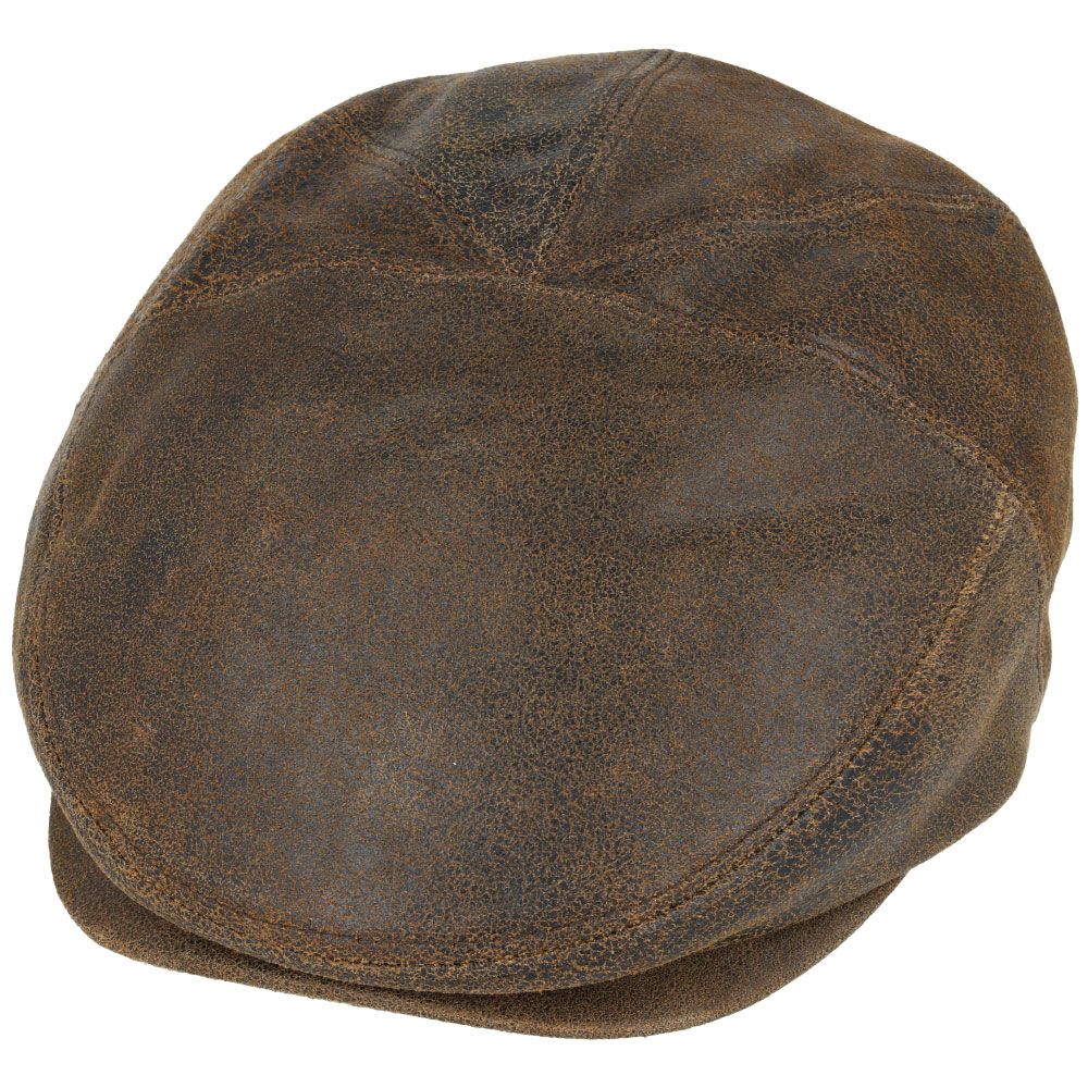 Discover the London Leather Flat Cap in Brown, crafted from 100% sheepskin leather for a vintage look. Features include a five-panel design, cotton lining, and a 4.8 cm visor. Available in sizes S/M/L/XL. Enjoy timeless style and comfort.