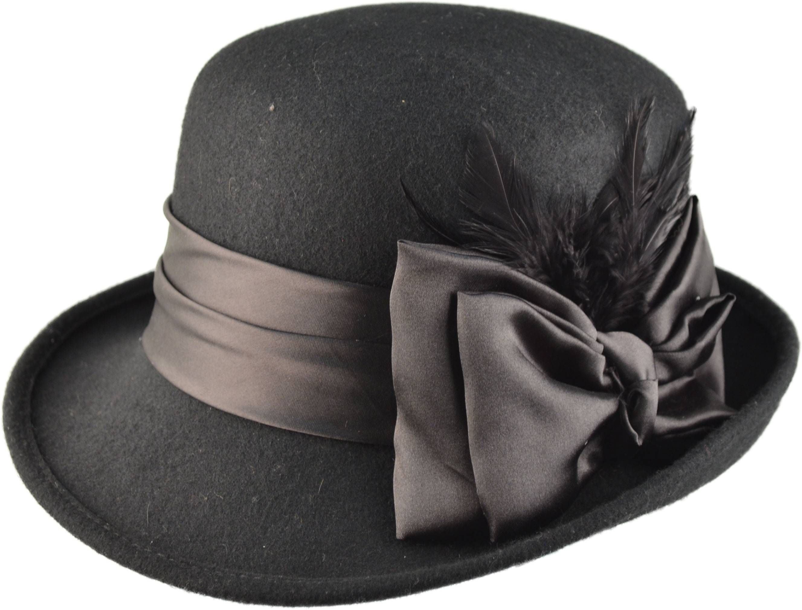 Vintage Wool Cloche Hat | Adjustable & Water-Resistant