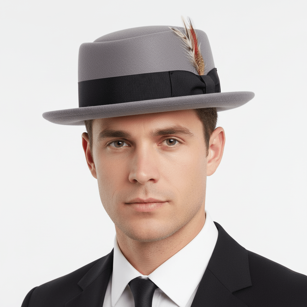 Embrace the timeless elegance and practicality of this Wool Felt Crushable Pork Pie Hat, perfect for adding a touch of sophistication to any outfit.