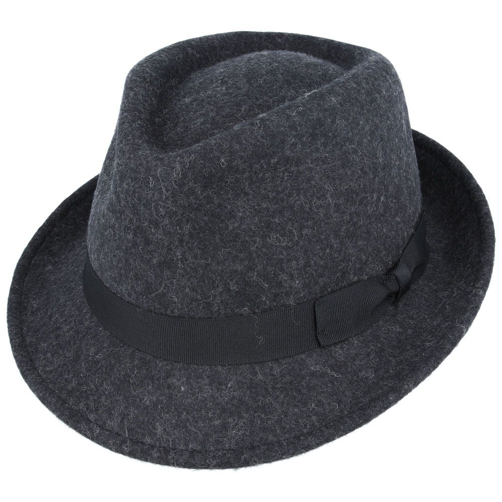 Trilby Camden Wool Felt Hat : Handmade from crushable wool felt, this elegant hat boasts a high crown (11.5cm/4.5”) and a wide brim (approximately 5cm/2"). Available in a range of colours and sizes from small to X-Large—a must-have for stylish travelers!