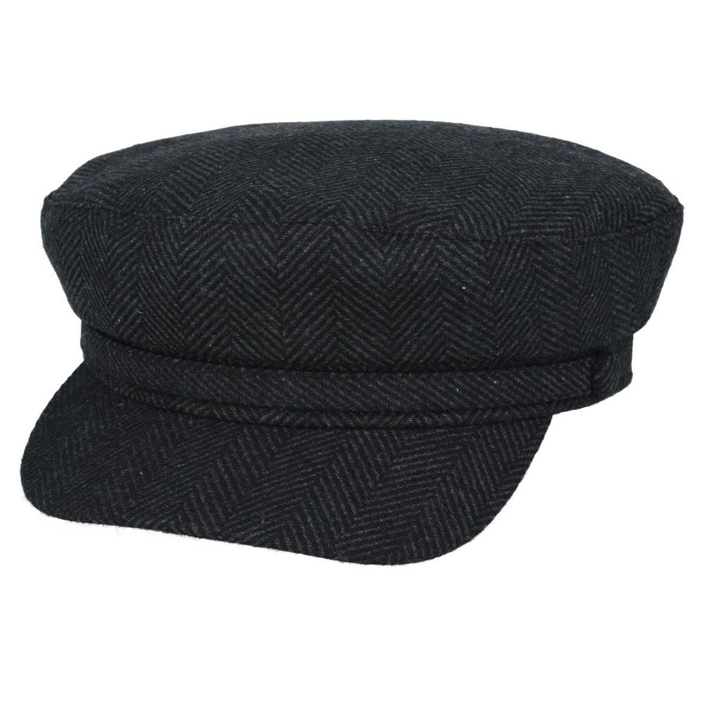 Novella Fisherman Hat in Charcoal Wool – Classic Unisex Sailor Cap